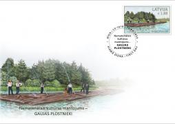 Latvijas Pasts izdod Gaujas plostniekiem veltītu pastmarku