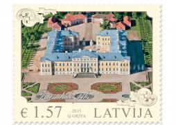 Latvijas Pasts izdod pastmarku Latvijas Arhitektūra – Rundāles pils