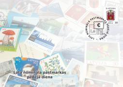 31.decembrī trīs pasta nodaļās zīmogos speciālo aploksni, kas veltīta lata nominālvērtības pastmarku pēdējai izmantošanas dienai