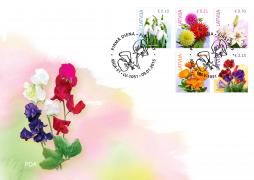 Standarta pastmarku sēriju Ziedi papildina piecas jaunas pastmarkas