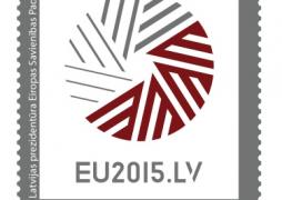ES Mājā prezentēs Latvijas Pasta pirmo 2015.gada pastmarku, kas veltīta Latvijas prezidentūrai Eiropas Savienības Padomē