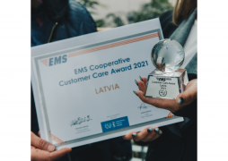 Latvijas Pasta Eksprespasts saņem Pasaules pasta savienības EMS klientservisa izcila snieguma balvu 