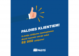 Īpaši organizētajā sūtījumu izsniegšanas dienā Latvijas Pasta nodaļās izņemti vairāk nekā 52 000 sūtījumu 