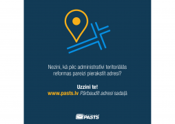 Latvijas Pasts aicina klientus novados precizēt adreses – to pareizs pieraksts pieejams arī vietnē www.pasts.lv 