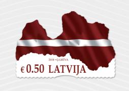 Latvijas Pasts releases the first irregularly shaped stamp in the form of the map of Latvia