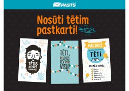 This year Latvijas Pasts and Mammamuntetiem.lv once again offer the opportunity to greet dads with postcards of special design free of charge