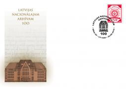 Latvijas Pasts releases a special envelope on the 100th Anniversary of the Latvian National Archive