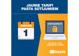 From the 1st of January 2020 new universal postal service tariffs come into force – rates can be easily calculated in the pasts.lv service calculator