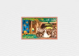 Latvijas Pasts releases a stamp in honour of the first Latvian opera Baņuta
