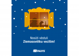 Latvijas Pasts receives the first letters for Father Christmas and delivers them to the letter-box of his office in Latvia