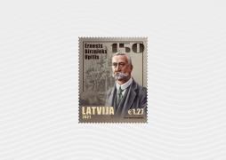 Latvijas Pasts releases a stamp on the 150th anniversary of the writer Ernests Birznieks-Upītis