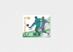 Latvijas Pasts releases a stamp to mark the 100th anniversary of the Latvian Football Federation 