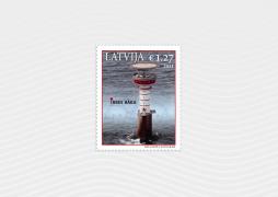 The new stamp in the series Lighthouses of Latvia features Irbe Lighthouse, the only lighthouse in the territorial waters of Latvia