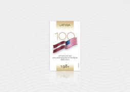 Latvijas Pasts releases a stamp on the centenary of the diplomatic relations between Latvia and the USA   