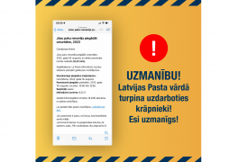 Attention! Fraudsters continue their activities on behalf of Latvijas Pasts!