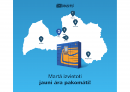 As of March 2023, Latvijas Pasts network includes 146 parcel lockers 