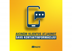 Latvijas Pasts asks customers to update their contact information so that they can be informed about the receipt of items by mobile text messages
