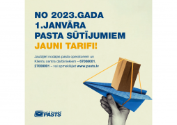 No 2023.gada 1.janvāra mainās universālā pasta pakalpojuma tarifi – lētāk un ērtāk sūtījumus noformēt Manspasts.lv 