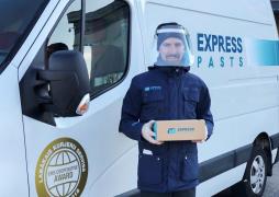 Latvijas Pasts postmen, couriers and drivers start to use personal protective face shields for additional safety