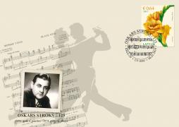 Latvijas Pasts izdod speciālu aploksni komponista, pianista un “tango karaļa” Oskara Stroka 125.jubilejā