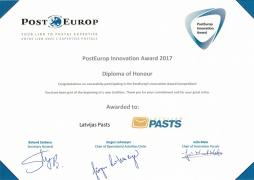  Item delivery service of Latvijas Pasts at Circle-K has been recognised as an innovative solution at the level of the European postal organisations