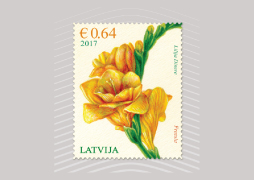 Latvijas Pasts izdod jaunu pastmarku Frēzija sērijā Ziedi 