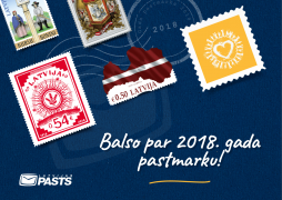 Opportunity to vote for the most beautiful stamp of the previous year is offered for the third time in collaboration the news portal Delfi 