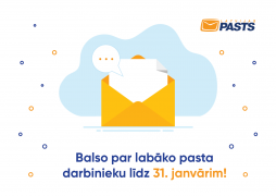 Vēl līdz 31.janvārim iespējams nosaukt labāko 2018.gada pastnieku un pasta nodaļas operatoru katrā reģionā