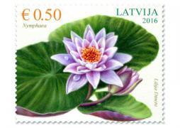 Latvijas Pasts papildina pastmarku sēriju Ziedi un izdod jaunu pastmarku – Ūdensroze