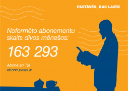 Number of press subscriptions processed during the two months of Latvijas Pasts campaign grows, amounting to a total of over 163,000
