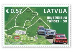 The stamp Biķernieki Racetrack – 50 to be presented during a special event in the Biķernieki Complex Sports Base 