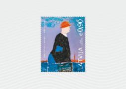 Latvijas Pasts uz pastmarkas un aploksnes attēlo neredzīgu talantu radītus mākslas darbus  