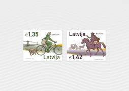Vienotās sērijas pastmarkas Eiropā 2020.gadā vēsta par senajiem pasta ceļiem