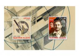 A stamp block dedicated to the world-renowned Latvian artist Gustavs Klucis is to be presented 