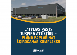 Latvijas Pasts izsludina iepirkumu jaunas sūtījumu šķirošanas kompleksa ēkas būvprojekta izstrādei