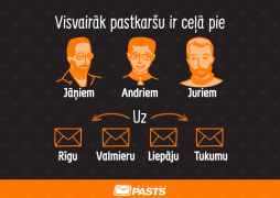 Holders of the name Jānis will receive the biggest share of Father’s Day greeting postcards; most postcards outside Riga travel to Valmiera