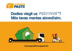 Eksprespasts of Latvijas Pasts offers a convenient way to send necessary belongings to Positivus festival, handing them over to the courier at home or in the office 