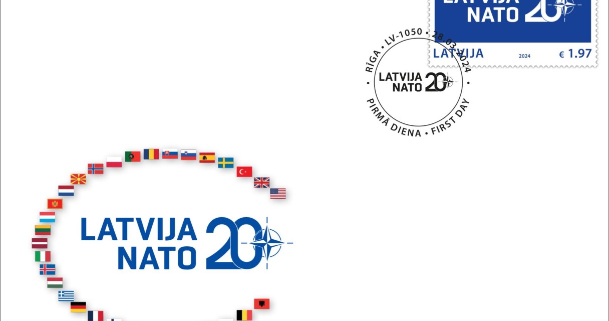 LV_NATO2024_aploksne A stamp dedicated to the 20th anniversary of Latvia in NATO to be released