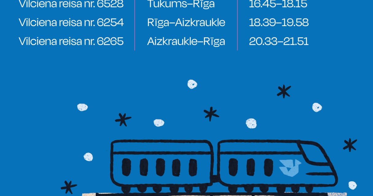 Ziemassvētku vecītis ar palīgu Latvijā izmantos vilcienu