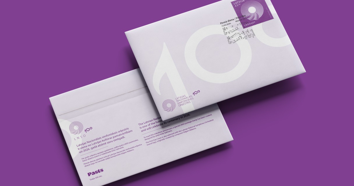 Aploksne_LNSO_2026-2 Veltīs pastmarku Latvijas Nacionālā simfoniskā orķestra simtgadei