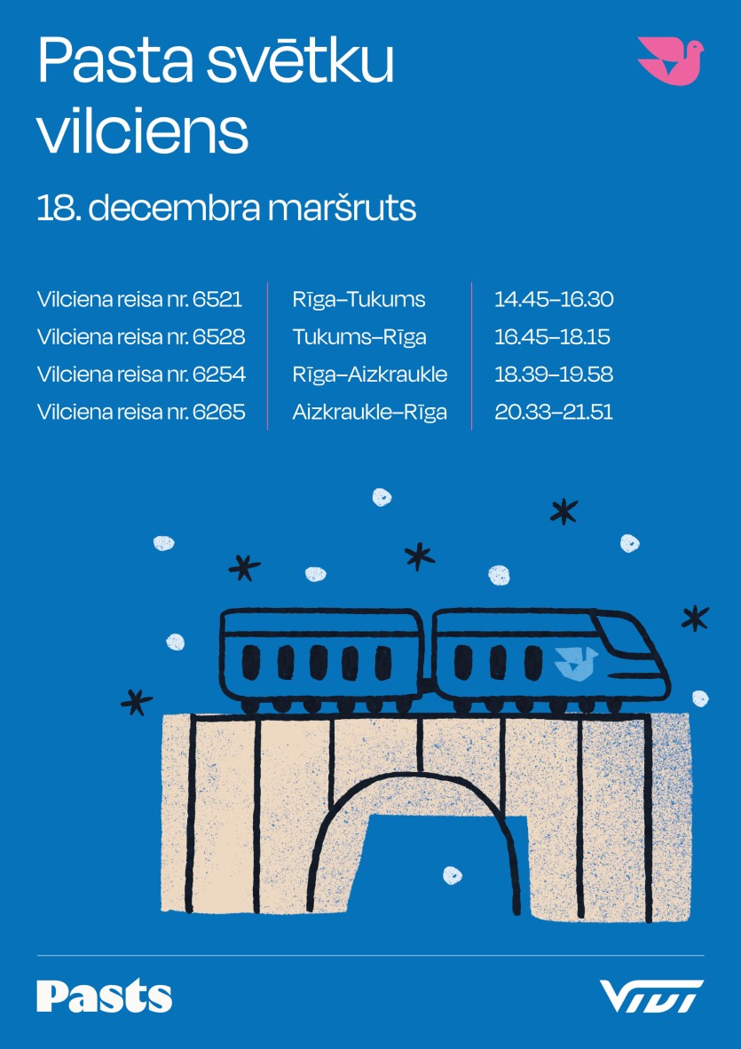 Ziemassvētku vecītis ar palīgu Latvijā izmantos vilcienu