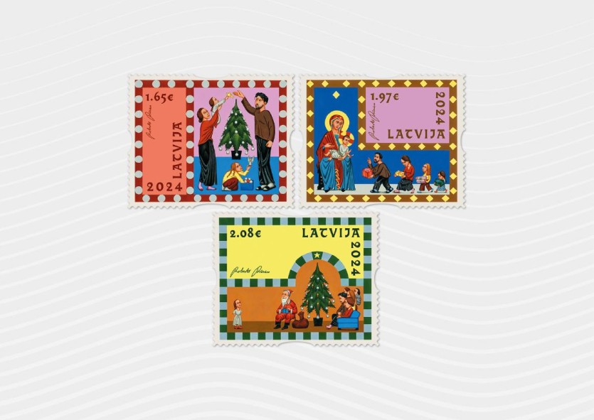 Ziemassvetku pastmarkas Latvijas Pasts to release Christmas series stamps created by artist Roberts Rūrāns