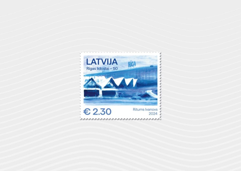 RIX_2024_public Izdod RIX Rīgas lidostas 50 gadu jubilejai veltītu pastmarku